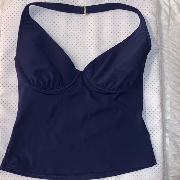 Victorias secret navy blue halter top bathing suit (top only) size 36DD - Picture 13 of 13